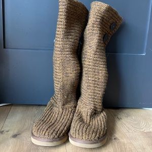 UGG woven boots with button detail
